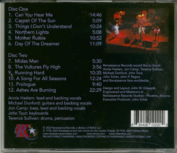 Live at the Capitol Theater - June 18, 1978 (CD)