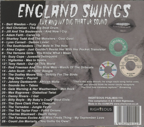 England Swings - Lux And Ivy Dig That UK Sound (CD)