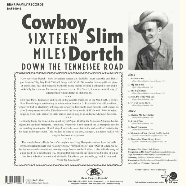 Sixteen Miles (Down The Tennessee Road) (LP, 10inch, 45rpm, Ltd.)