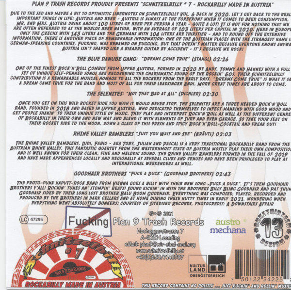 Schnitzelbilly No.7 - Rockabilly Made In Austria (7inch, colored Vinyl, EP, 33rpm, Ltd.)