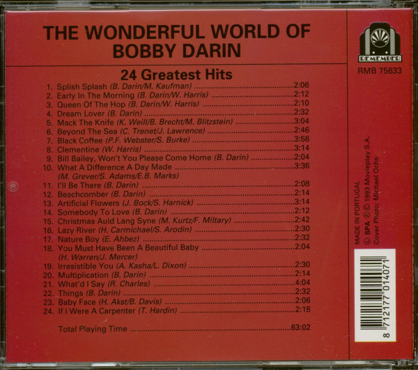 The Wonderful World Of Bobby Darin - 24 Greatest Hits (CD)