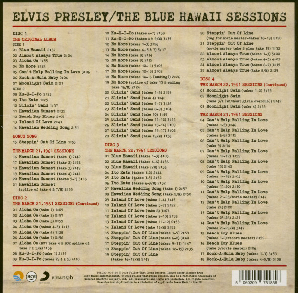 The Blue Hawaii Sessions (4-CD)