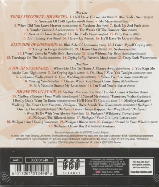 Four Jim Reeves Albums On Two Discs (2-CD)