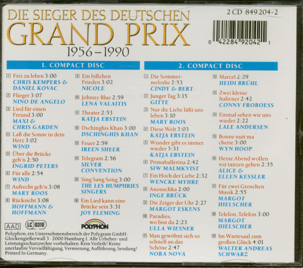 Die Sieger Des Deutschen Grand Prix 1956-1990 (2-CD)