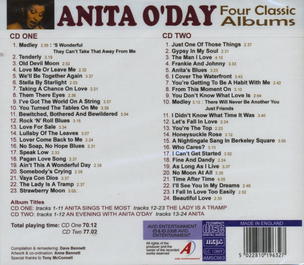 O'day, Anita Four Classic Albums (2-CD)