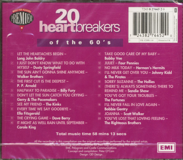 20 Heartbreakers of The 60's (CD)