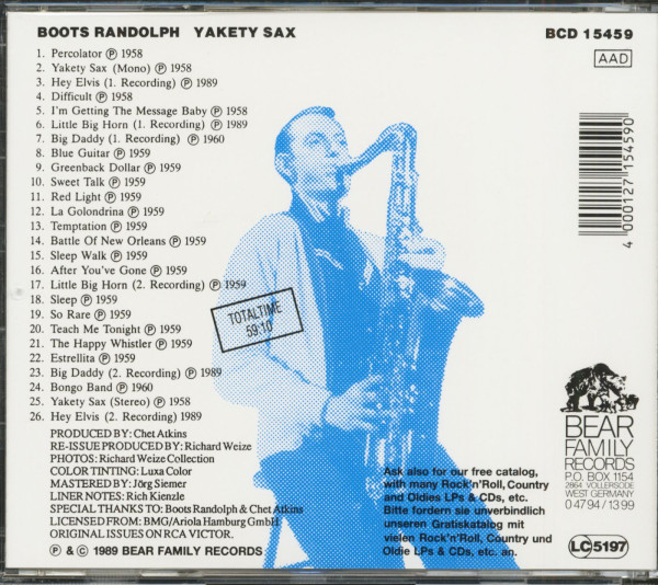 Randolph, Boots Yakety Sax (CD)