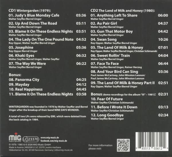 Wintergarden & The Land Of Milk And Honey (2-CD)