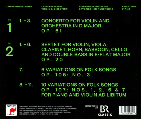 Violin Concerto, op.61, Septet, op.20 (2-CD)