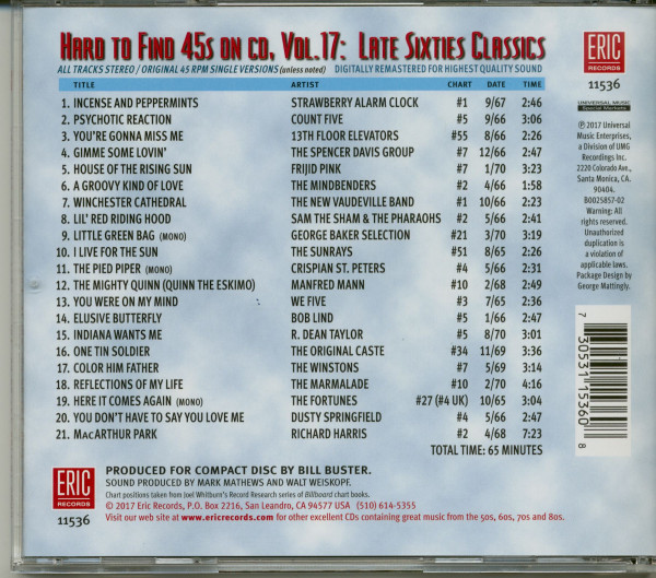 Vol.17 - Late Sixties Classics (CD)