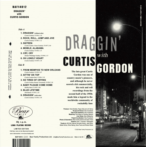 Draggin' With Curtis Gordon (LP, 10inch, Ltd, 45rpm)
