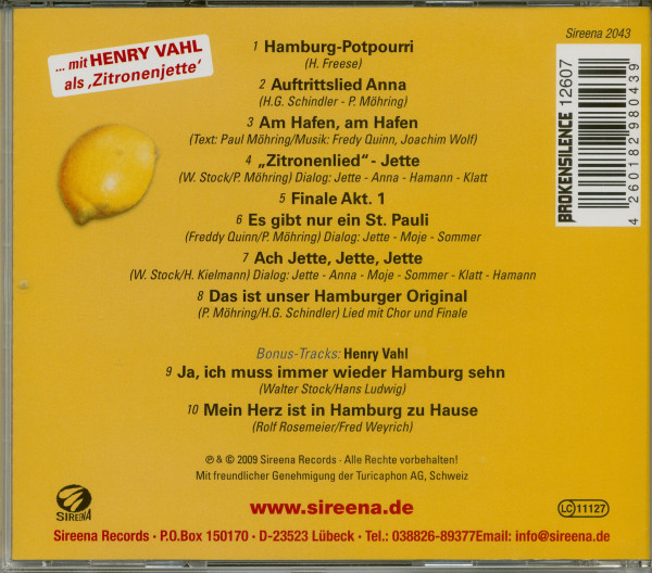 Zitronenjette - Volksstück mit Musik (CD)