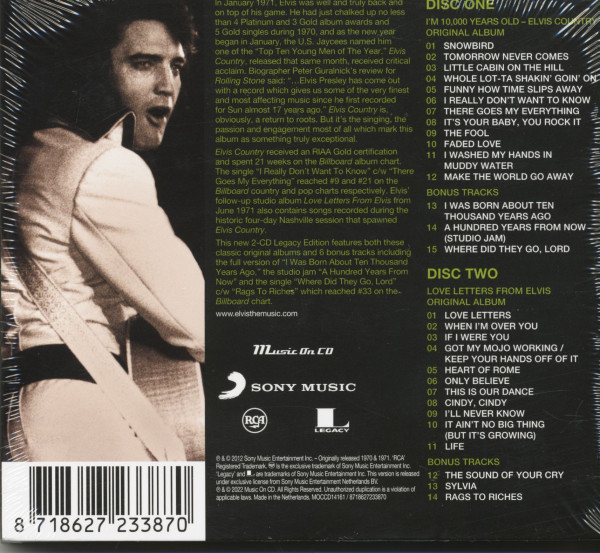 "I'm 10.000 Years Old" - "Elvis Country" (2-CD)