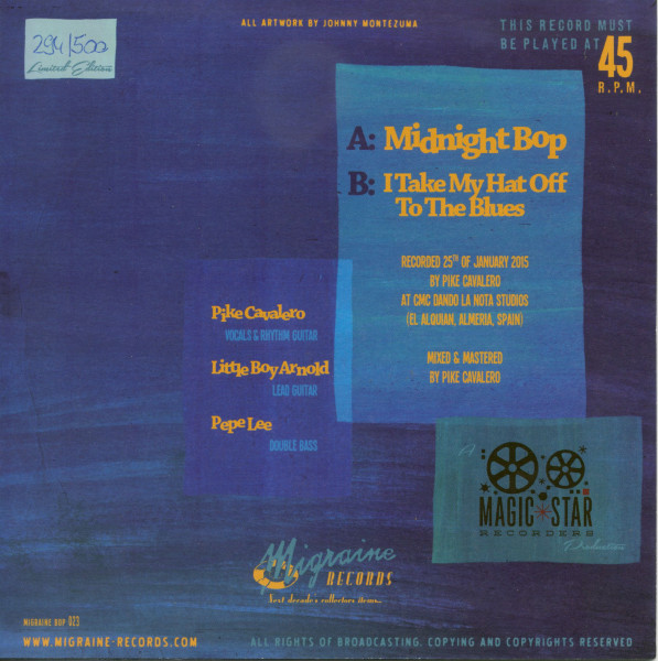 Midnight Bop - I Take My Hat Off To The Blues 7inch, 45rpm, PS