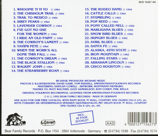 Songs Of The Cowboys - Iron Mountain And Other Songs (CD)