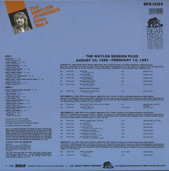 The Waylon Jennings Files, Vol.4 (LP)