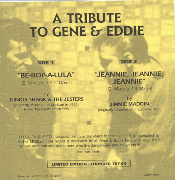 A Tribute To Gene & Eddie (7nch, 45rpm)