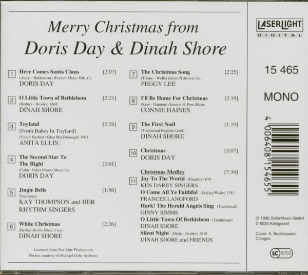 Merry Christmas From Doris Day And Dinah Shore (CD)