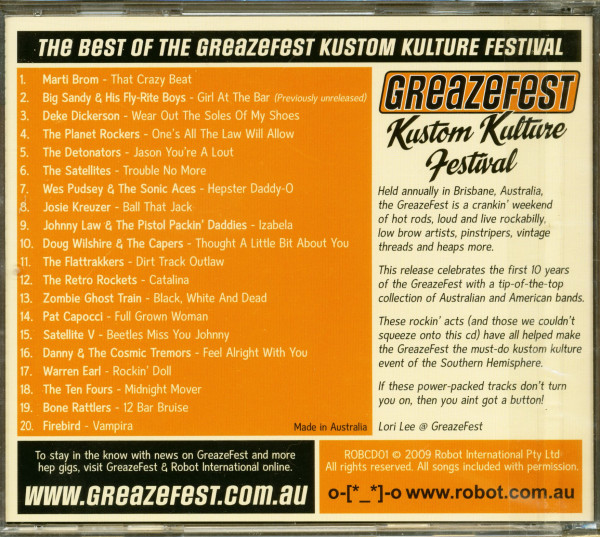 Greazefest - Kustom Kulture Festival Australien 2000 - 2009 (CD)