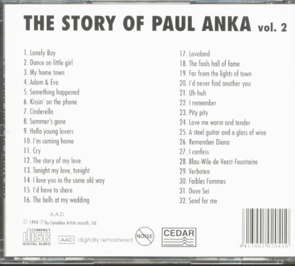 The Story Of Paul Anka Vol. 2 (CD)