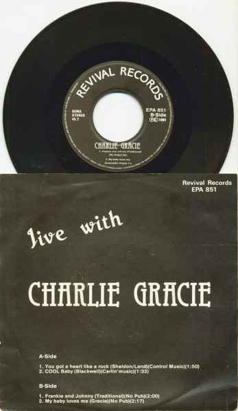 Live With Charlie Gracie (7inch, 45rpm, PS)