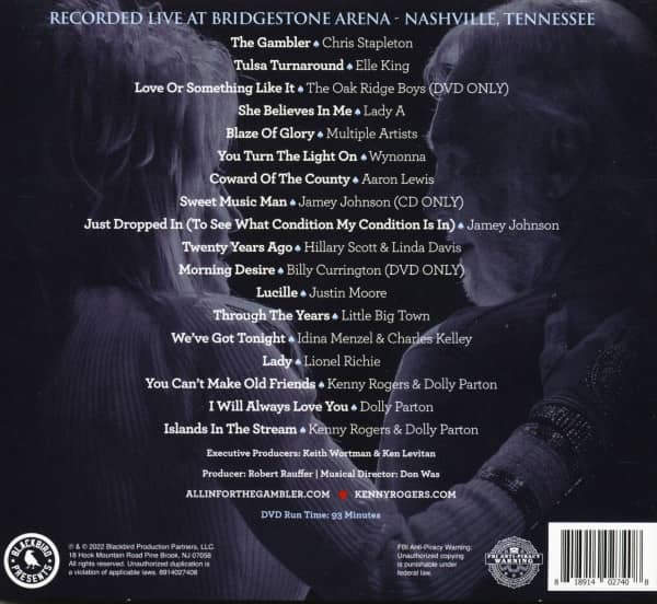 All In For The Gambler - All-Star Concert Celebration (CD+DVD Deluxe Edition)