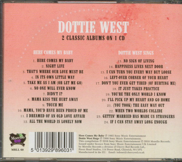 Here Comes My Baby - Dottie West Sings (CD)