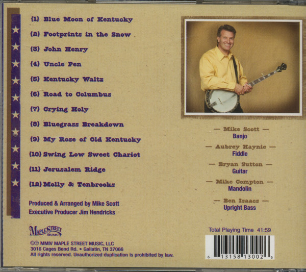Blue Moon Of Kentucky - A Tribute To Bill Monroe - Instrumental Bluegrass (CD)