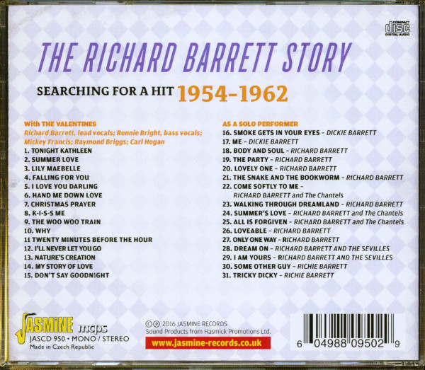 The Richard Barrett Story (CD)
