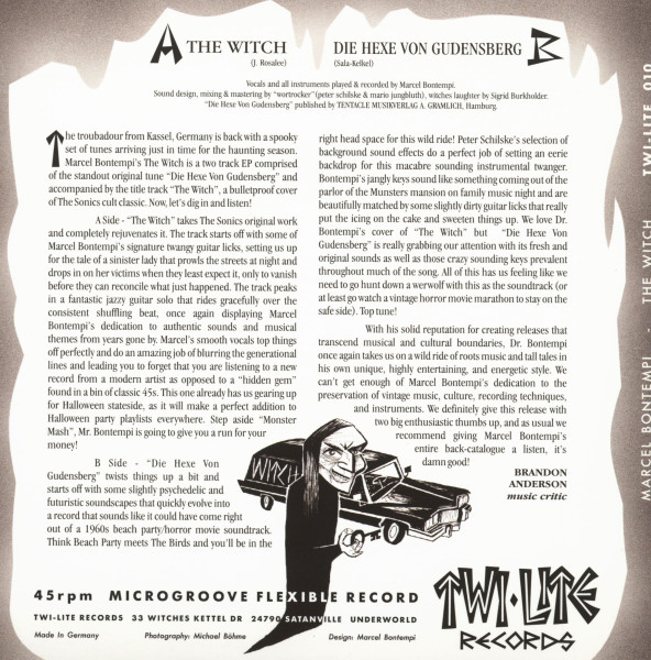 The Witch - Die Hexe Von Gudensberg (7inch, 45rpm)