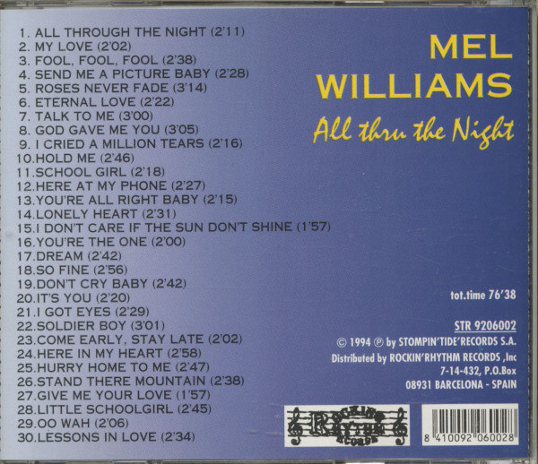 All Thru Thre Night (CD)