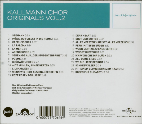 Kallmann Chor Originals Vol.2 (CD)