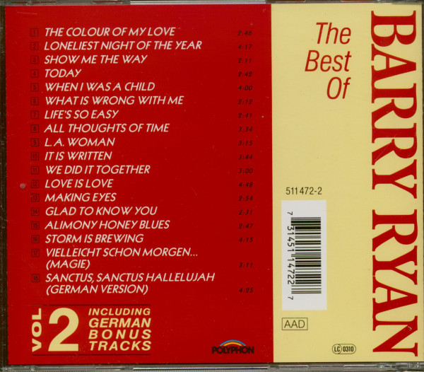 The Best Of Barry Ryan Vol.2 (CD)