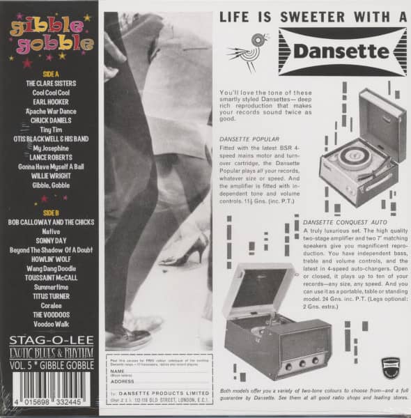 Gibble Gobble - Exotic Blues & Rhythm Vol.5 - The Return Of Blues & Rhythm, Popcorn, Exotica & Tittyshakers! (LP, 10inch, clear Vinyl, LTd.)