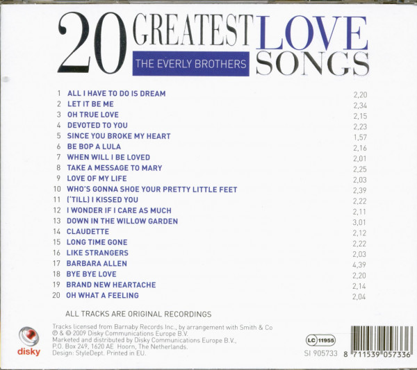 20 Greatest Love Songs (CD)