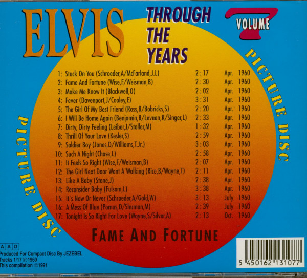 Through The Years Vol.7 - Fame And Fortune (CD)