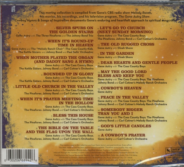 Cowboy Hymns & Songs Of Inspiration (CD)