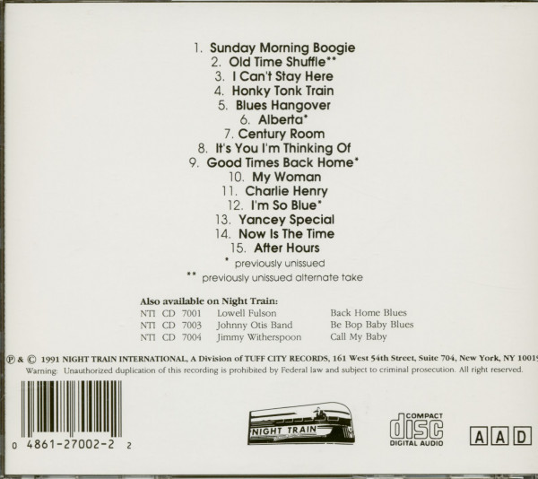 Honky Tonk Train (CD)