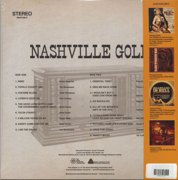 Nashville Gold - Hayseed Delirium From The Boob Tube Golden Age, 1956-1975 (LP, Ltd.)