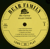 Aperçu: Heart Throb - The Rockin' Sides Of Ric Cartey (LP, 10inch) Aperçu: Heart Throb - The Rockin' Sides Of Ric Cartey (LP, 10inch)