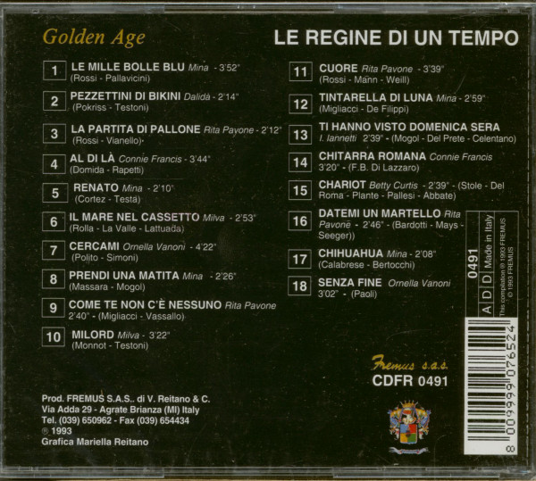 Le Regine Di Un Tempo - Golden Age (CD)