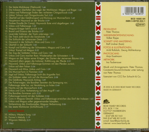 Der letzte Mohikaner - Original Filmusik (CD)