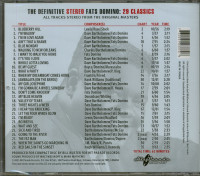 Aperçu: The Definitive Stereo Fats Domino - 29 Classics (CD) Aperçu: The Definitive Stereo Fats Domino - 29 Classics (CD)