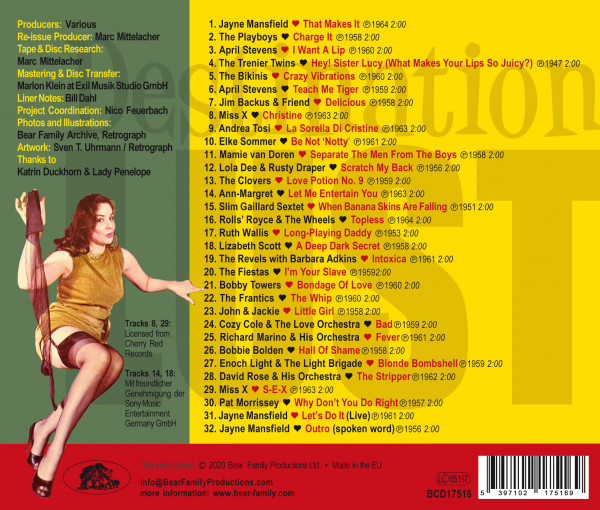 Destination Lust - Songs of Love, Sex And Violence (CD)