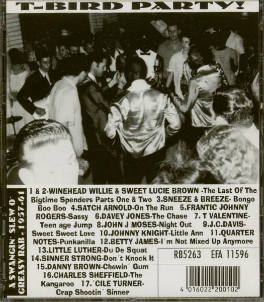 T-Bird Party! - A Swangin' Slew O' Greasy R&B - 1957-61 (CD)