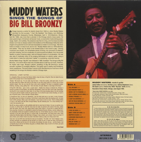Muddy Waters Sings the Songs of Big Bill Broonzy (LP, 180g Vinyl)