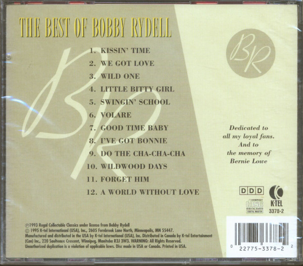 The Best Of Bobby Rydell (CD)