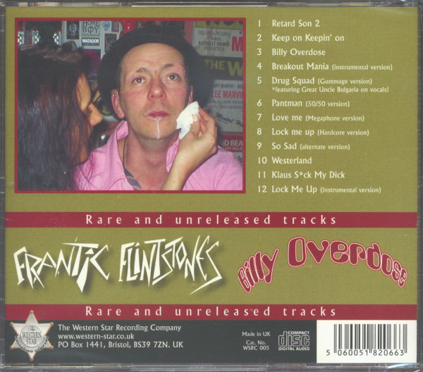 Billy Overdose - Rare And Unreleased Tracks (CD)