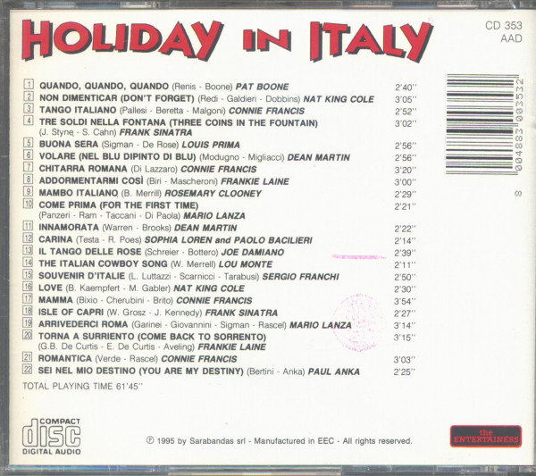 Holiday In Italy (CD)