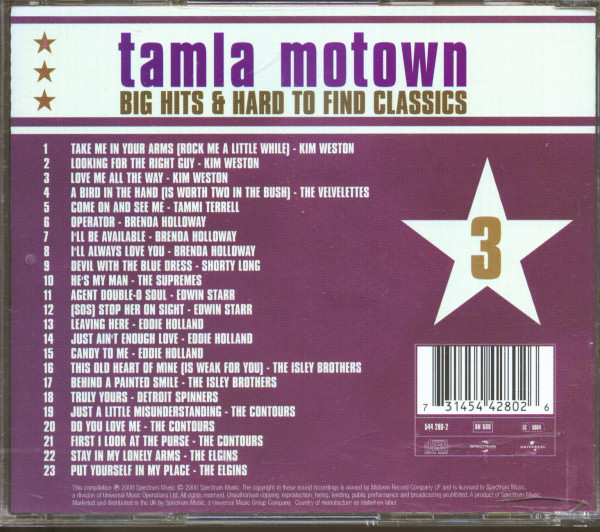 Tamla Motown - Big Hits & Hard To Find Classics Vol.3 (CD)